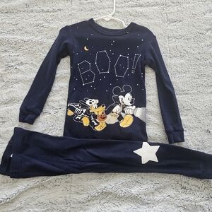 GAP Midnight Blue Kids Pajama Set with Star and Character Design